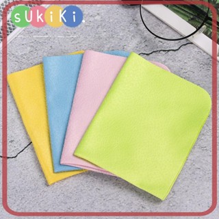 Sukiki ผ้าทําความสะอาดหน้าจอ เลนส์กล้อง โทรศัพท์ คุณภาพสูง สุ่มสี 4 ชิ้น