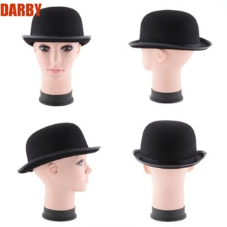 Darby หมวกแฟนซี พร็อพคอสเพลย์ Derby สีดํา สําหรับปาร์ตี้ฮาโลวีน 1 ชิ้น