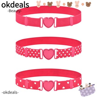 Okdeals เข็มขัดยางยืด ลําลอง ปรับได้