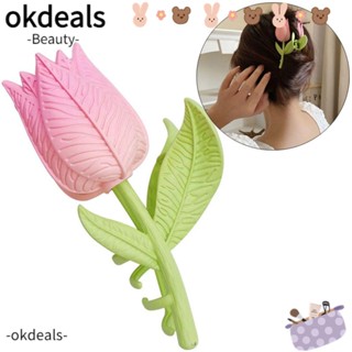 Okdeals กิ๊บติดผม รูปดอกทิวลิป เครื่องประดับ สําหรับผู้หญิง