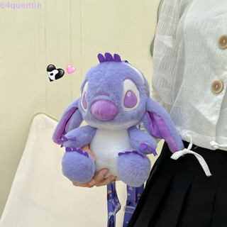 Quentin ตุ๊กตา Stitch กระเป๋าสะพายข้าง สไตล์เกาหลี, การ์ตูน, Kawaii ความจุขนาดใหญ่ กระเป๋าเป้สะพายหลัง สัตว์ เด็ก / เด็กผู้หญิง