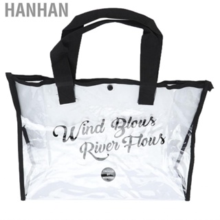 Hanhan PVC Beach Bag Portable  Transparent Wash Cosmetic for Swimming Travel