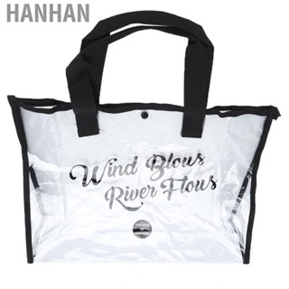 Hanhan PVC Beach Bag Portable  Transparent Wash Cosmetic for Swimming Travel