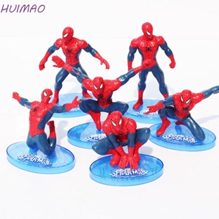 Huimao ตุ๊กตาฟิกเกอร์ การ์ตูน Spiderman Avengers น่ารัก เครื่องประดับ สําหรับเก็บสะสม
