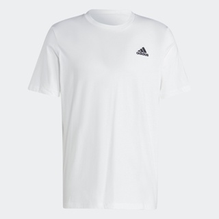 adidas ไลฟ์สไตล์ เสื้อยืด Essentials Single Jersey Embroidered Small Logo ผู้ชาย สีขาว IC9286