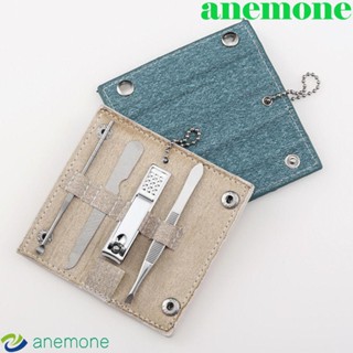 Anemone ชุดเครื่องมือตัดเล็บ สเตนเลส แบบพกพา ทนทาน กันสนิม