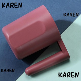 Karen กล่องพลาสติก ขนาดใหญ่ จุของได้เยอะ สีชมพู สําหรับใส่แปรงสีฟัน ในห้องน้ํา