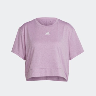 adidas เทรนนิง เสื้อครอปทรงหลวม AEROREADY Studio ผู้หญิง สีม่วง HM6732