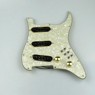 Hs-(พร้อมส่ง) Burns London Tri-Sonics Brian May Strat Loaded Pickguard สีทอง / สีเหลืองอ่อน มุก สําหรับกีตาร์สตราตรัท