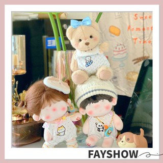 Fay เสื้อผ้าตุ๊กตา ลายการ์ตูนสัตว์ 10 20 ซม. แบบเปลี่ยน