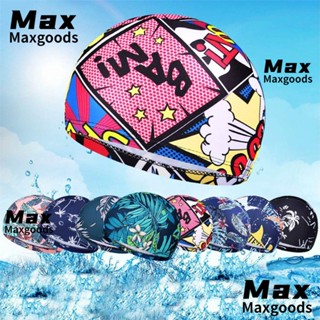 Maxg หมวกว่ายน้ํา ผมยาว ยืดหยุ่น ระบายอากาศ กีฬา ผ้าโพกหัว