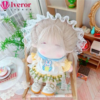 Lveror ชุดเสื้อผ้าตุ๊กตาไอดอล ผ้าฝ้าย แฮนด์เมด หลากสี 20 ซม. DIY อุปกรณ์เสริม สําหรับตุ๊กตา