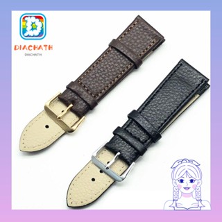 Diachath สายนาฬิกาข้อมือ หนัง PU สีดํา สีน้ําตาล 14 มม. - 22 มม. สําหรับผู้ชาย และผู้หญิง 3 ชิ้น