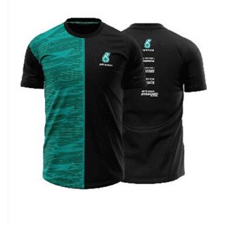 เสื้อยืด PETRONAS พรีเมี่ยม ผ้าเจอร์ซีย์ ลายคลื่นสีเขียว Baju ไมโครไฟเบอร์