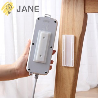 Jane ชั้นวางปลั๊กพ่วง สายไฟ แบบตั้งโต๊ะ ไม่ต้องเจาะ มีกาวในตัว ถอดออกได้ สร้างสรรค์ สําหรับห้องครัว 3 ชิ้น