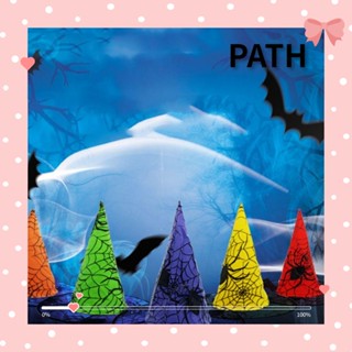 Path หมวกแม่มด สีแดง สีฟ้า สีส้ม สีดํา สําหรับแขวนตกแต่งปาร์ตี้ฮาโลวีน