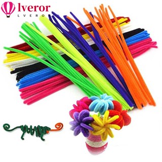 Lveror Chenille อุปกรณ์ทําความสะอาดท่อ สุ่มสี 100 ชิ้น