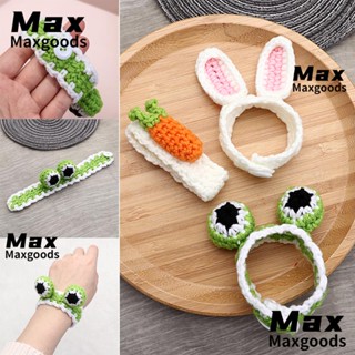 Maxg สร้อยข้อมือถัก รูปแครอท สัตว์น่ารัก สร้างสรรค์ เครื่องประดับ สําหรับเด็กผู้หญิง