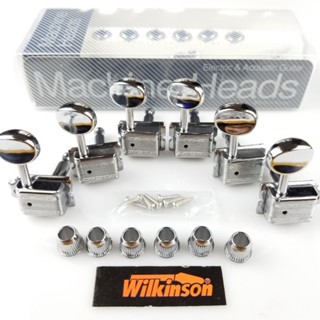 Hs-(พร้อมส่ง)wilkinson VINTAGE CHROME Tuners หัวจูนเนอร์จูนเนอร์ สีเงิน สําหรับกีตาร์ไฟฟ้า ST &amp; TL WJ-55