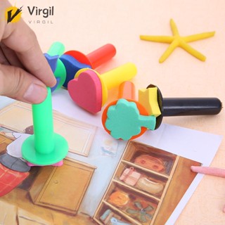 [Virgil.th] แปรงฟองน้ําพลาสติก DIY สําหรับวาดภาพกราฟฟิติ 6 ชิ้น ต่อชุด