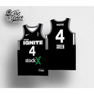 Jaylen สีเขียว #4 เสื้อกีฬาบาสเก็ตบอล ลายทีม G League IGNITE