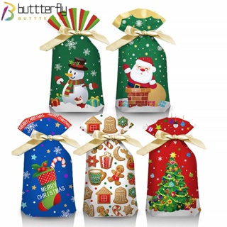 Buttterfly ถุงขนม ลายซานตาคลอส หูกระต่าย เกล็ดหิมะ 50 ชิ้น