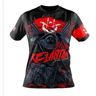 เสื้อยืด KELANTAN BIKE WEEK Sublimation / Baju ไมโครไฟเบอร์ Jersi / Jersey Sublimation / เสื้อเจอร์ซีย์