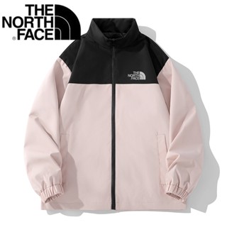 เสื้อแจ็กเก็ตกันลม มีฮู้ด ทรงหลวม ลาย The North Face แฟชั่นสําหรับผู้หญิง