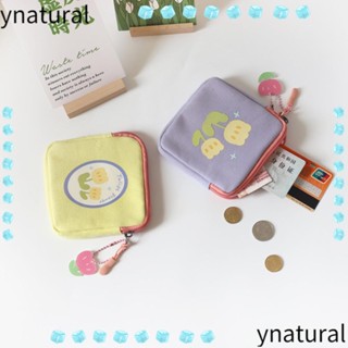 Ynatural กระเป๋าสตางค์ ทรงสี่เหลี่ยม แบบพกพา สําหรับนักเรียน