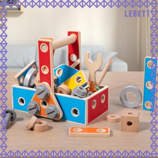 [Lebet] Montessori Role Play ของเล่นก่อสร้าง กล่องเครื่องมือ ของเล่นสําหรับเด็กผู้ชาย และเด็กผู้หญิง