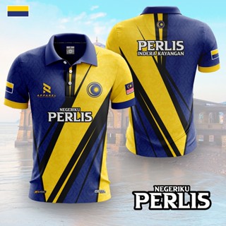 เสื้อยืด พิมพ์ลาย DESIGN BAJU NEGERI PERLIS | เสื้อกีฬาบาจู Jersey Sublimation | เสื้อยืดแขนสั้น