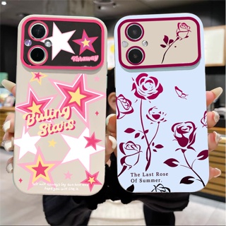 เคสโทรศัพท์มือถือ ซิลิโคนนุ่ม PU ลายดาว ดอกกุหลาบน่ารัก สําหรับ HUAWEI P20 P30 P40 P50 P60 PRO Lite Plus Mate 20 30 40 50 PRO