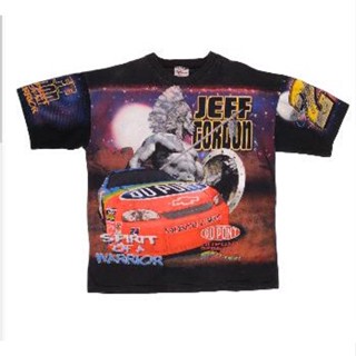 เสื้อยืดแขนสั้น คอกลม พิมพ์ลาย VINTAGE NASCAR ALL OVER PRINT JEFF GORDON 1998 Sublimation สําหรับผู้ชาย