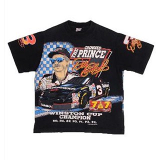 เสื้อยืดแขนสั้น คอกลม พิมพ์ลาย VINTAGE NASCAR ALL OVER PRINT DALE EARNHARDT RICHARD PETTY 1995 สําหรับผู้ชาย