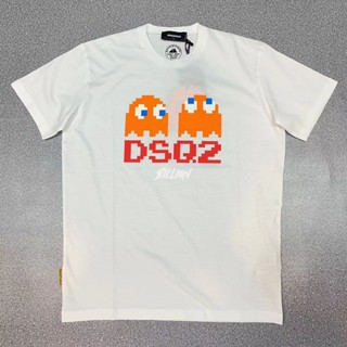 Dsquared2 เสื้อยืดแขนสั้นลําลอง พิมพ์ลายโลโก้ แฟชั่นฤดูใบไม้ผลิ ฤดูร้อน สําหรับผู้ชาย S71GD1350