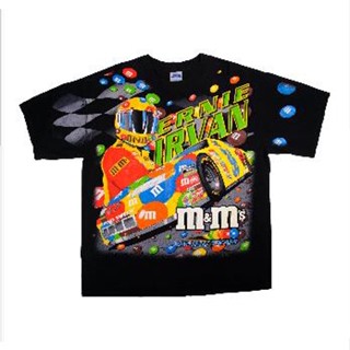 เสื้อยืดแขนสั้น คอกลม พิมพ์ลาย VINTAGE NASCAR ALL OVER PRINT M&amp;MS ERNIE IRVAN 1999 สําหรับผู้ชาย