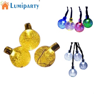 Lumiparty สายไฟหิ่งห้อย LED 60 ดวง พลังงานแสงอาทิตย์ กันน้ํา 8 โหมด 36 ฟุต สําหรับตกแต่งสวน กลางแจ้ง