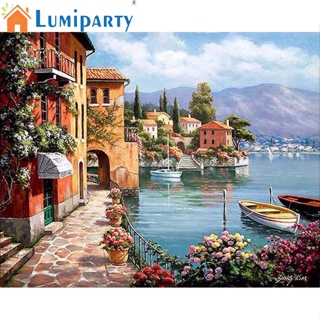 Lumiparty ภาพวาดสีน้ํามัน บนผ้าใบ รูปตัวเลข แอปสแตรกท์ สําหรับตกแต่งผนังบ้าน Diy