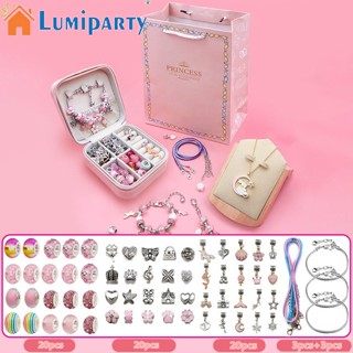 Lumiparty กล่องเก็บเครื่องประดับ สร้อยข้อมือ แบบพกพา Diy ของขวัญคริสต์มาส สําหรับเด็กผู้หญิง 66 ชิ้น