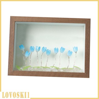 [Lovoski1] กรอบรูปไม้ พร้อมไฟกลางคืน ติดตั้งง่าย 6 นิ้ว DIY