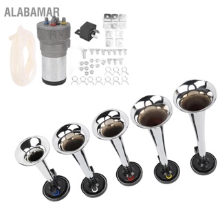 ALABAMAR รถ 5 ทรัมเป็ตชุดปรับแต่ง 12V พร้อมคอมเพรสเซอร์เปลี่ยนสีโครเมี่ยมสำหรับรถไฟเรือรถตู้