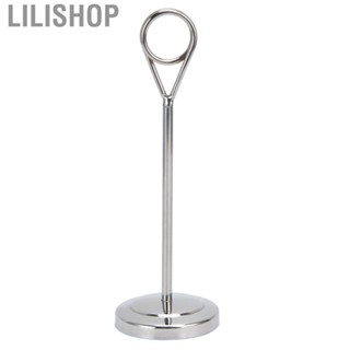 Lilishop Table Number Holder Stainless Steel Round Shaped Stable Picture Stand Ne