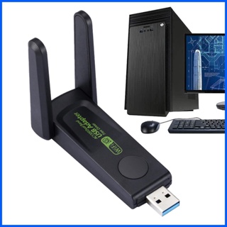 อะแดปเตอร์เครือข่ายไร้สาย USB WiFi 1300Mbps พร้อมเสาอากาศ 5dBi 802.11ac rdath