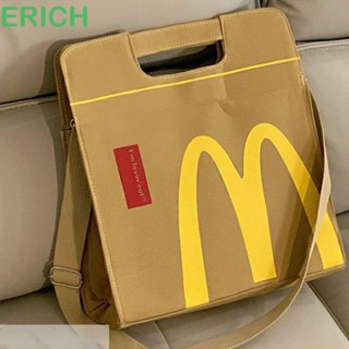 Erich McDonalds กระเป๋าถือ กระเป๋าสะพายไหล่ ผ้าแคนวาส ทรงโท้ท ขนาดใหญ่ จุของได้เยอะ เหมาะกับการพกพาเดินทาง