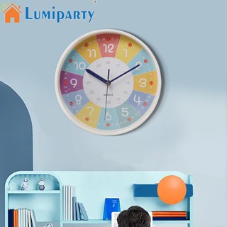 Lumiparty นาฬิกาแขวนผนัง 10 นิ้ว เสียงเงียบ หลากสี สําหรับห้องเรียน ห้องเด็ก