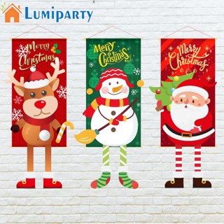 Lumiparty Merry Christmas ธงแขวน เครื่องประดับ รูปร่างน่ารัก ของขวัญคริสต์มาส สําหรับตกแต่งผนังบ้าน หน้าต่าง ประตู