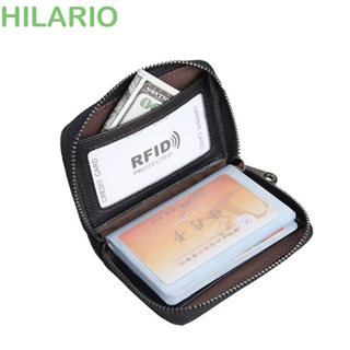 Hilario กระเป๋าใส่บัตรเครดิต หนังวัวแท้ RFID อเนกประสงค์