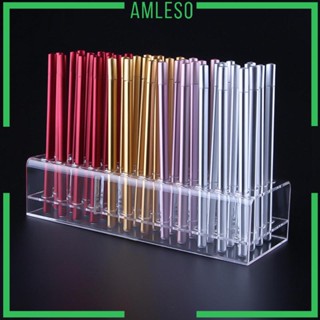 [Amleso] ชั้นวางแปรงแต่งหน้า ปากกา ดินสอ แบบอะคริลิคใส