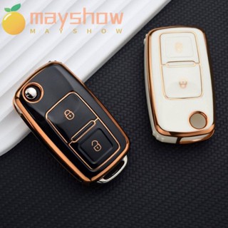 Mayshow เคสกุญแจรีโมตรถยนต์ TPU อุปกรณ์เสริม สําหรับ VW Volkswagen MK4 Bora Golf 4 5 6 Jetta Passat Polo Bora