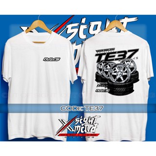 Dash white, black Edition TE37 เสื้อเชิ้ตรถยนต์